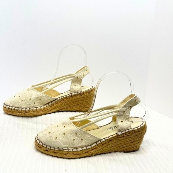 Cabrizi | Women's Slingback Wedge Sandals Shoes Size 9 - Picture 13 of 13